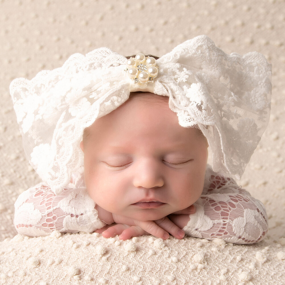 Cute Cute-White Lace Bow Headband (24cm) | Childrensalon