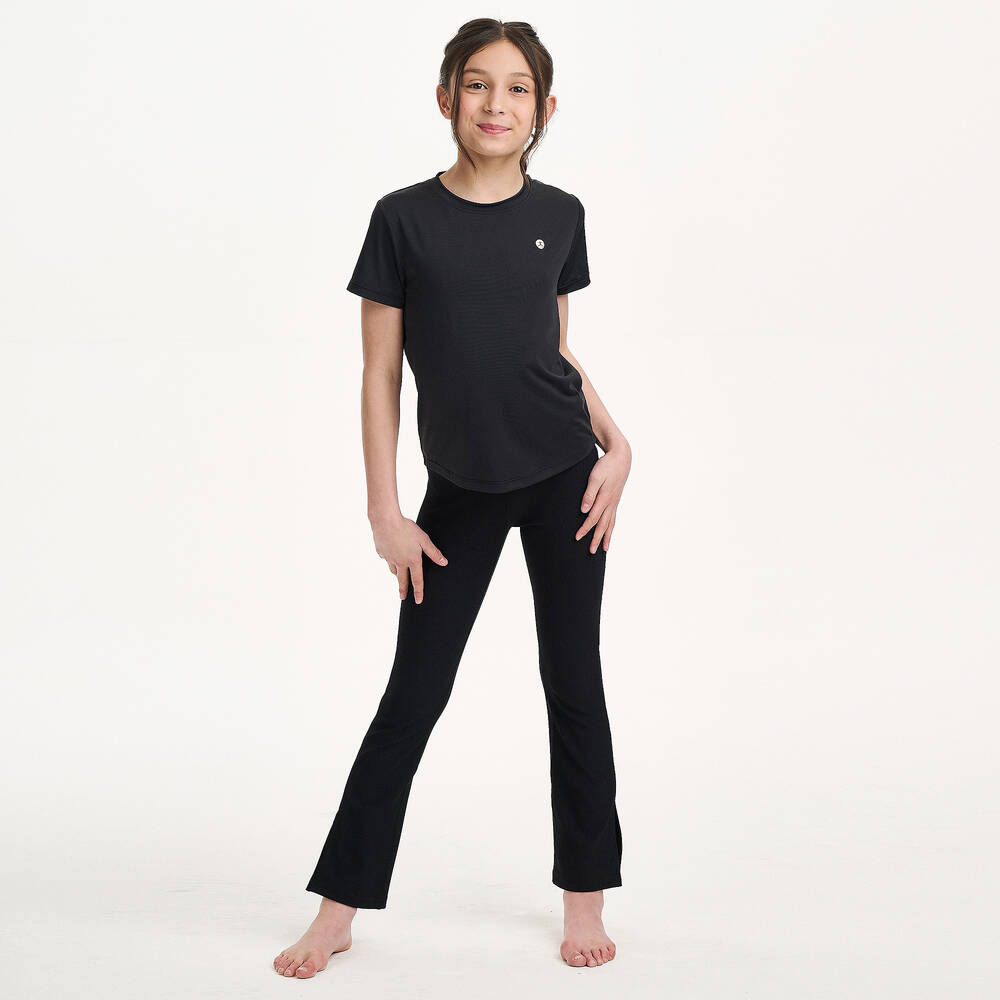 Danskin-Girls Black Flared Leggings | Childrensalon