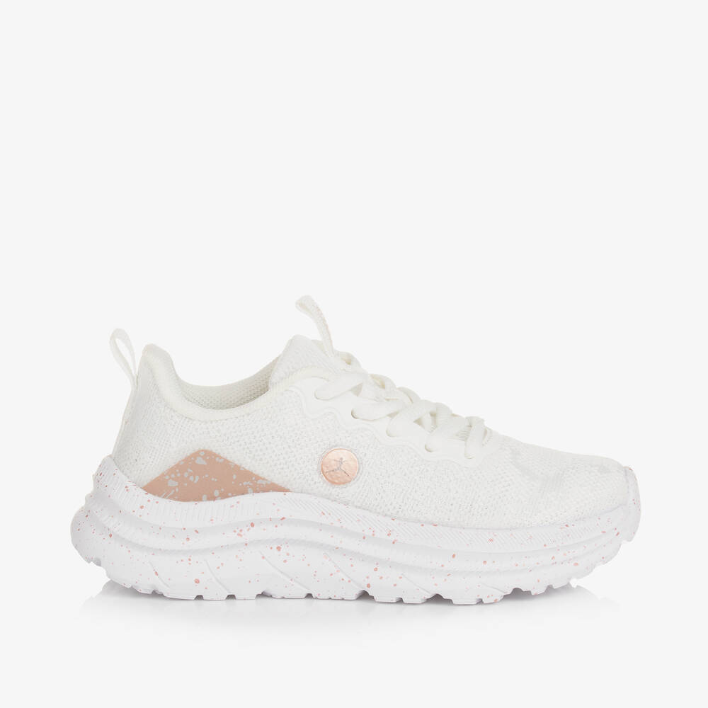 Danskin-Girls White Mesh Lace-Up Trainers | Childrensalon