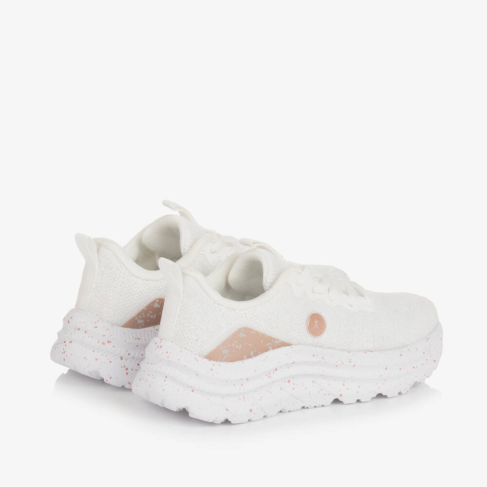 Danskin-Girls White Mesh Lace-Up Trainers | Childrensalon