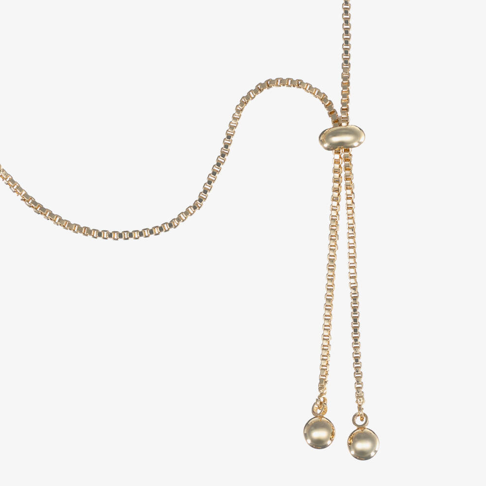 David Charles-Girls Gold Butterfly Diamanté Bracelet | Childrensalon