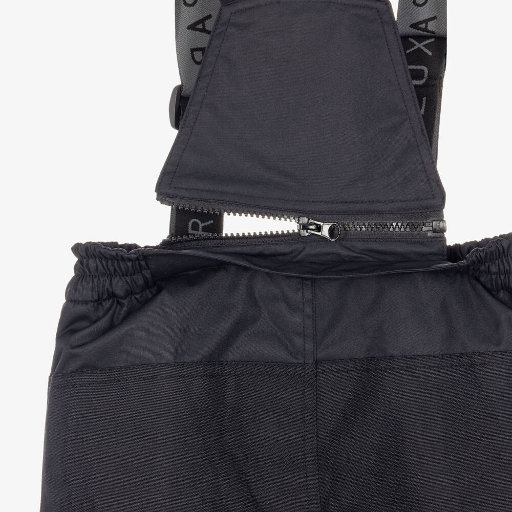 Deux par Deux-Black & Multicolour Check Print Technical Snowsuit | Childrensalon