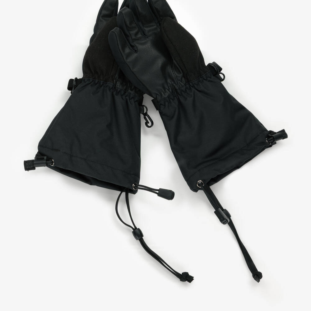 Deux par Deux-Black Technical Ski Gloves | Childrensalon