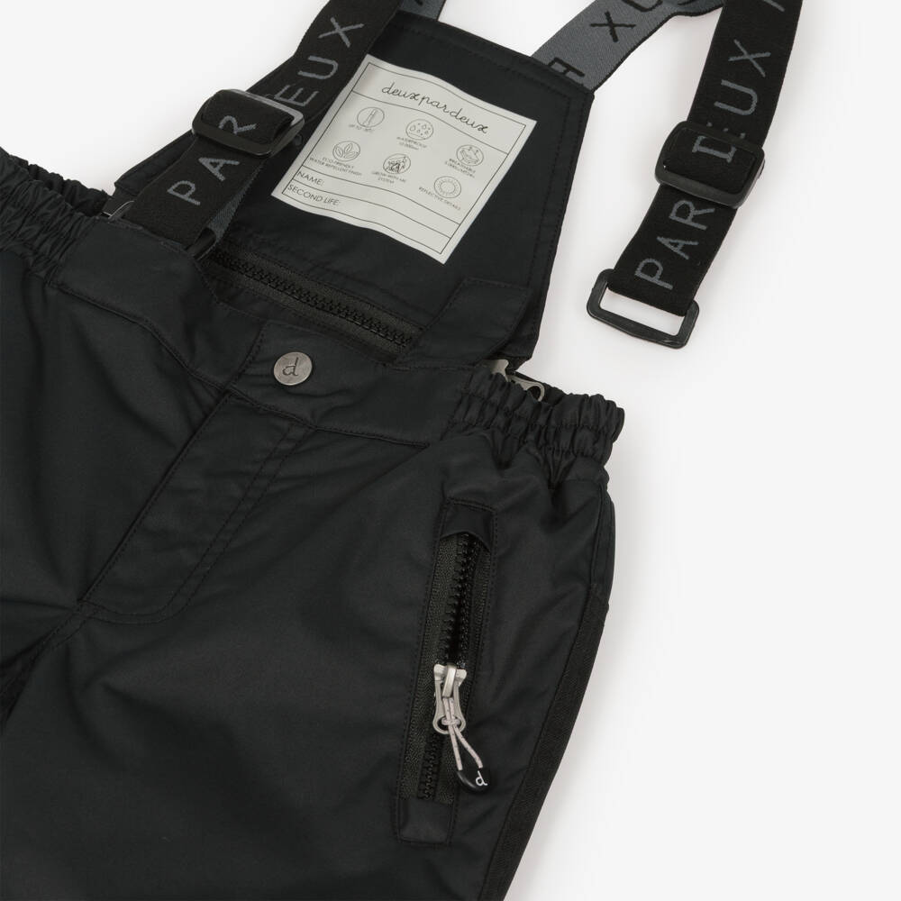 Deux par Deux-Boys Black & Multicolour Smiling Faces Snowsuit | Childrensalon