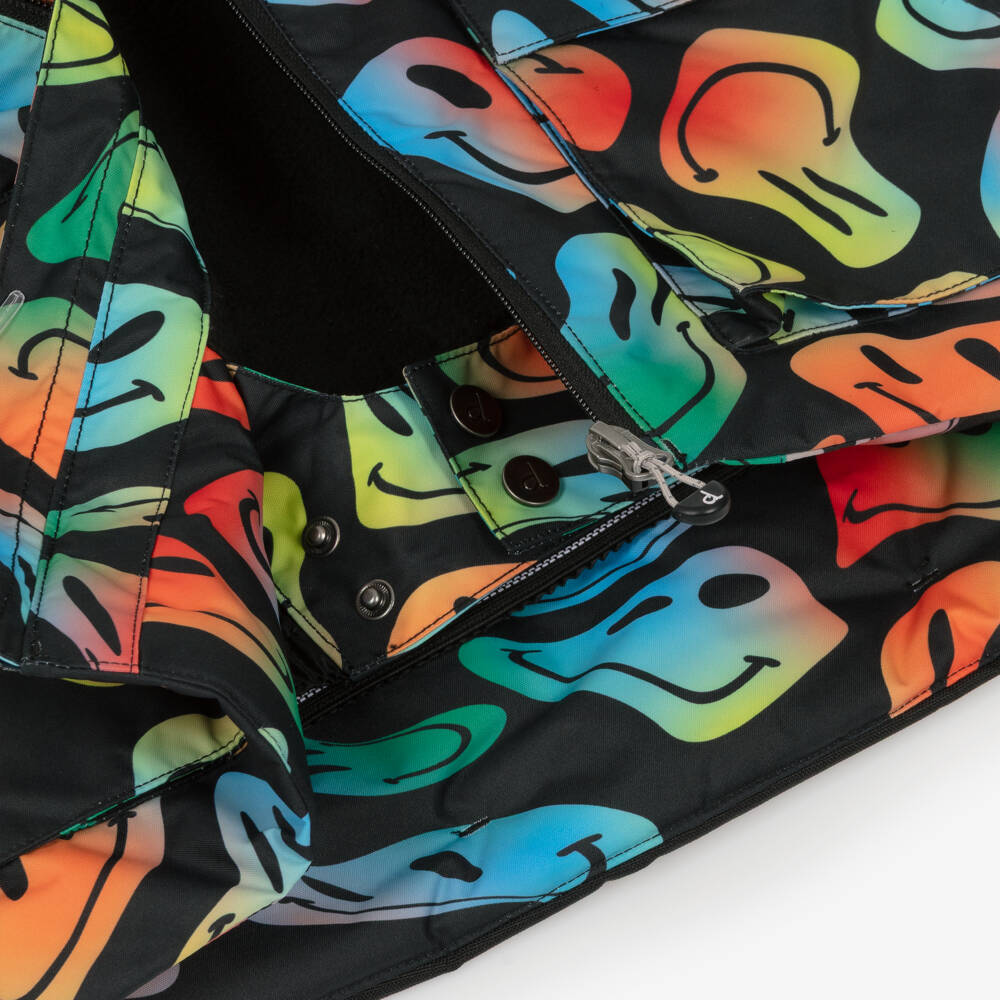 Deux par Deux-Boys Black & Multicolour Smiling Faces Snowsuit | Childrensalon