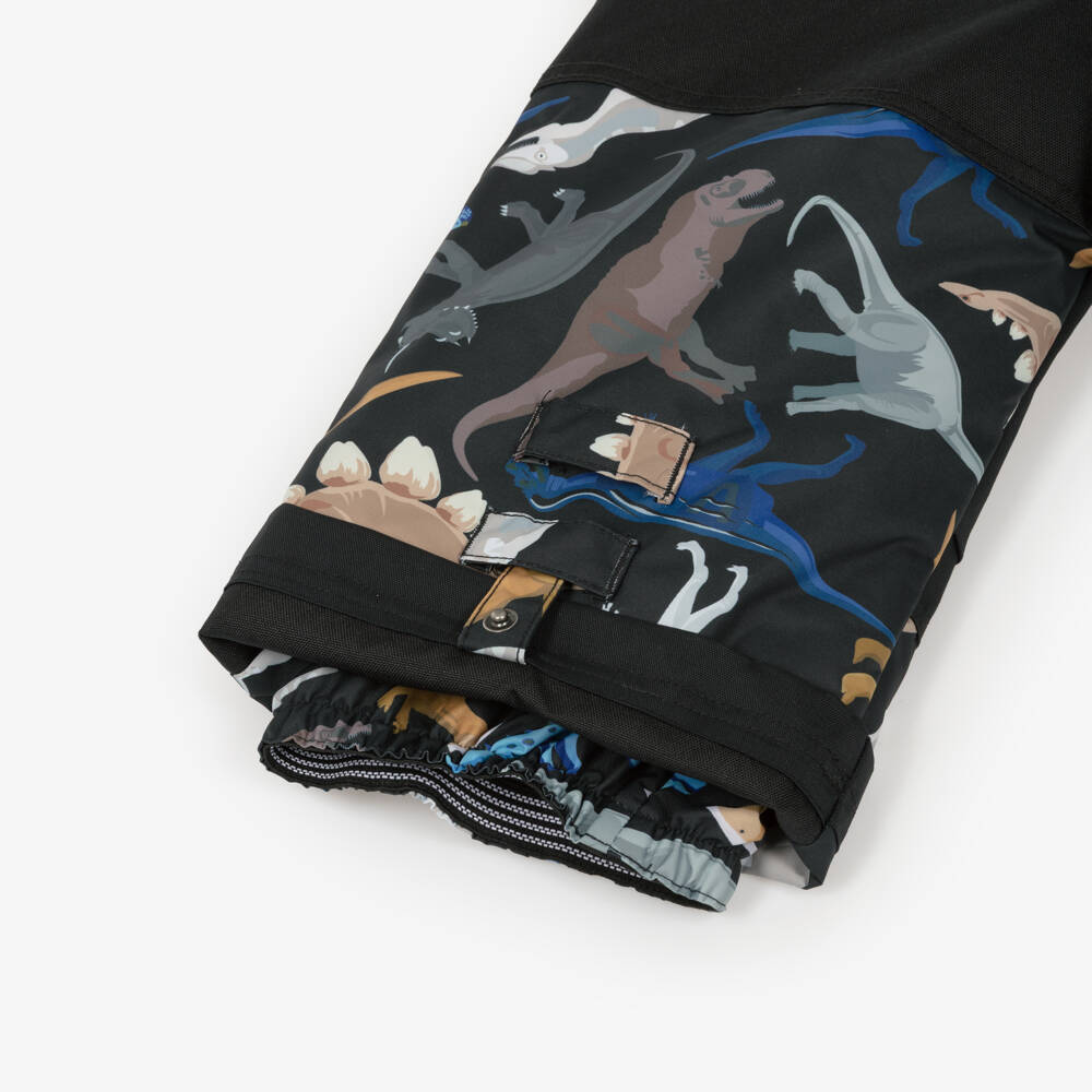 Deux par Deux-Boys Blue & Black Dinosaur Print Snowsuit  | Childrensalon