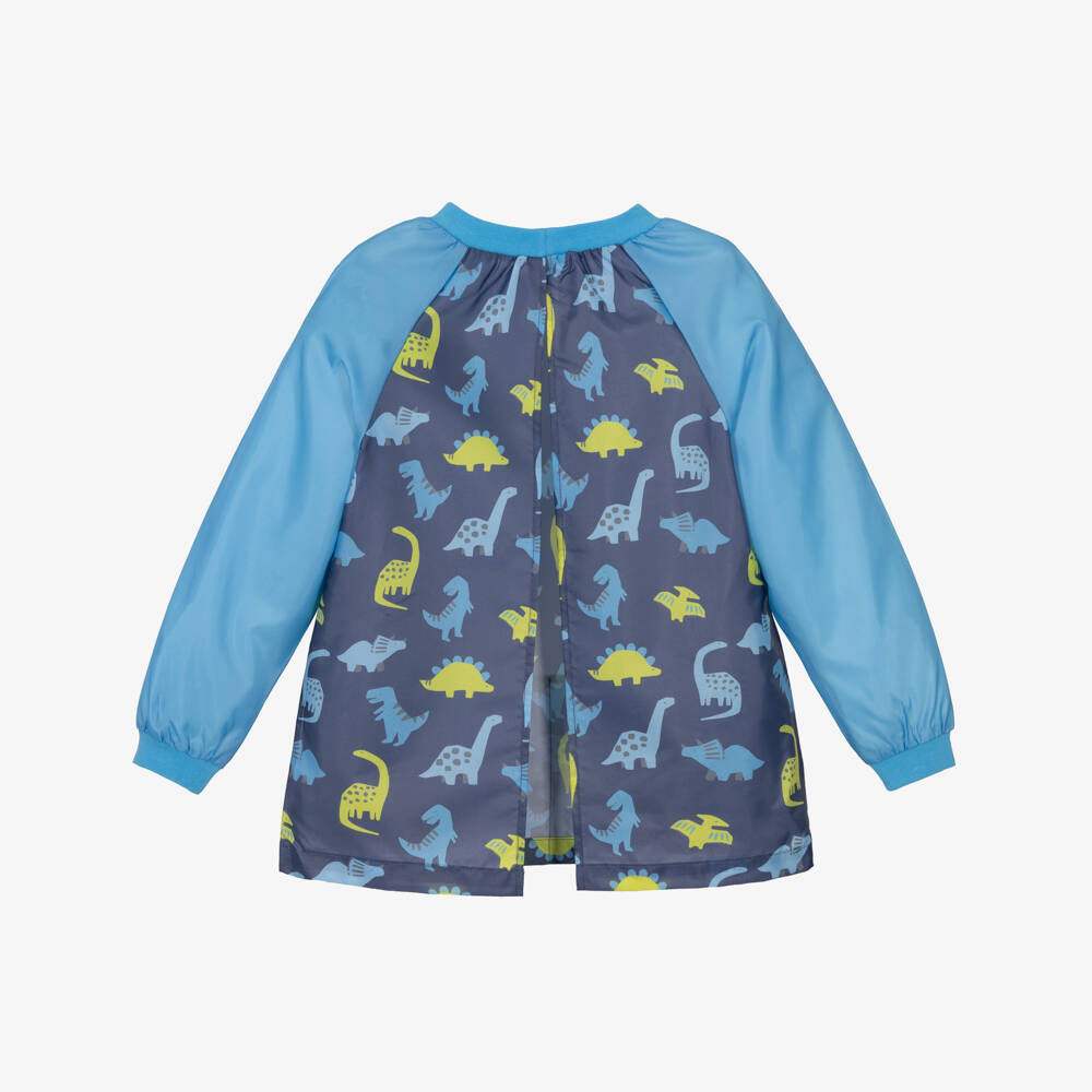 Deux par Deux-Boys Blue Dino Print Craft Apron | Childrensalon
