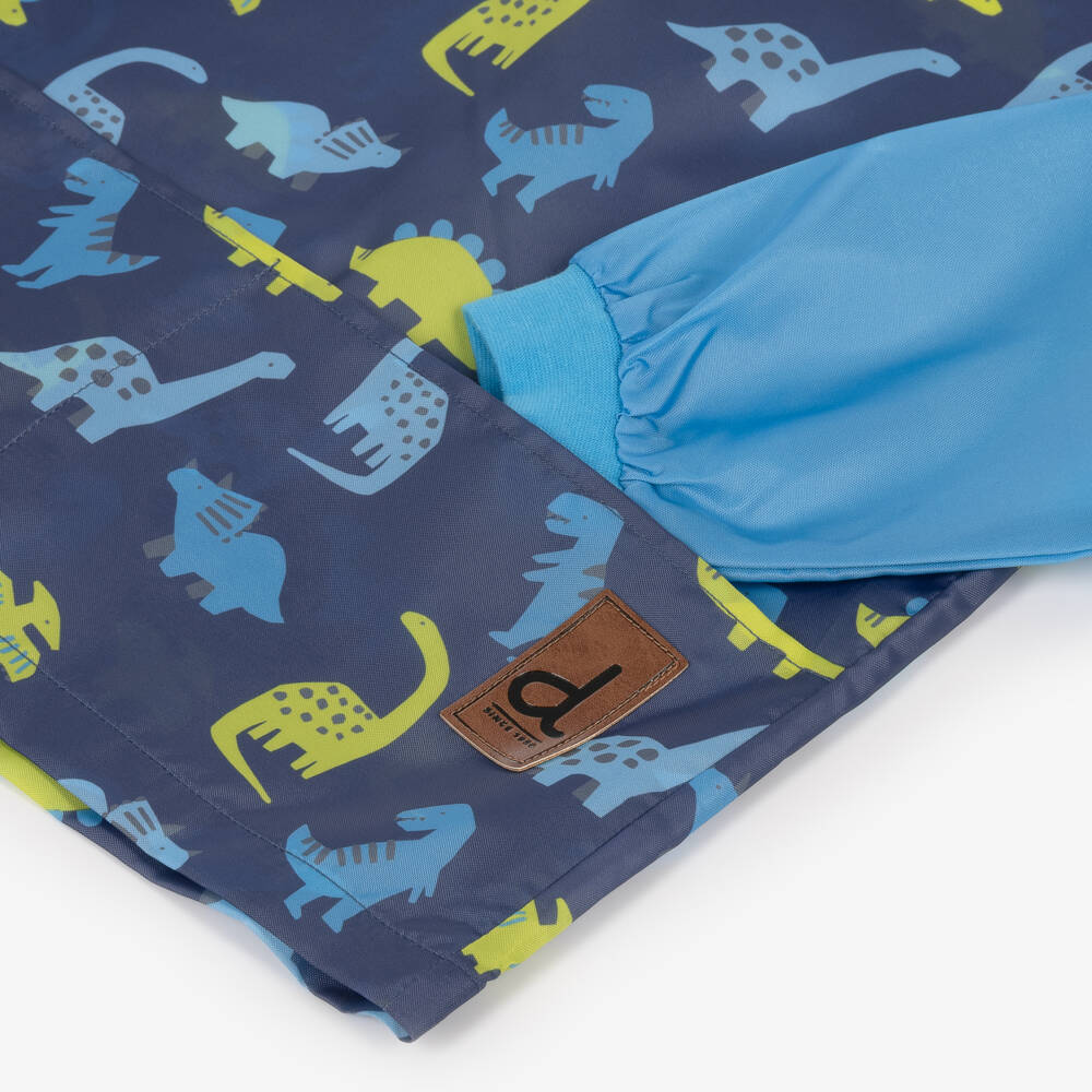 Deux par Deux-Boys Blue Dino Print Craft Apron | Childrensalon