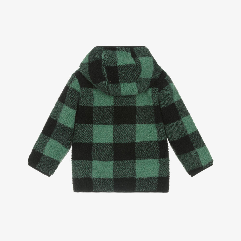 Deux par Deux-Boys Green & Black Reversible Zip-Up Jacket | Childrensalon