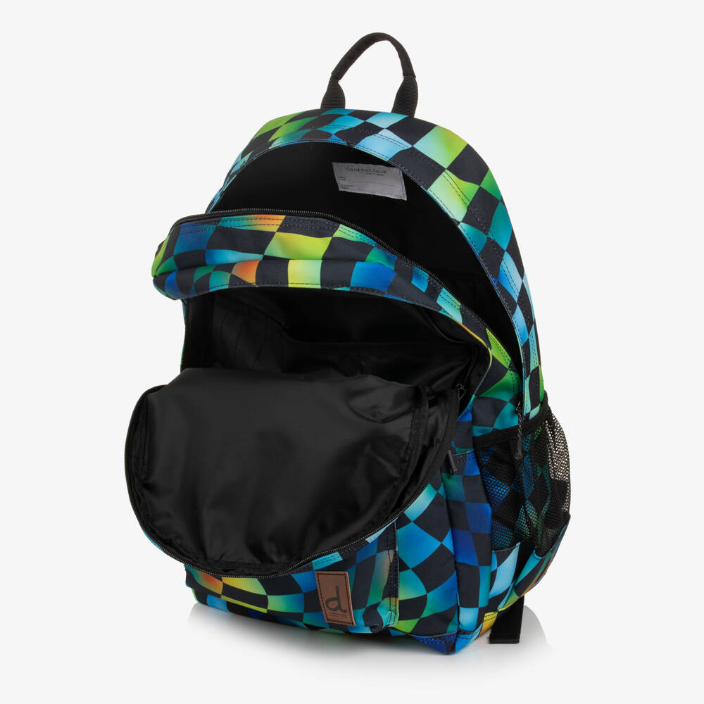 Deux par Deux-Boys Multicolour Check Print Backpack (46cm) | Childrensalon