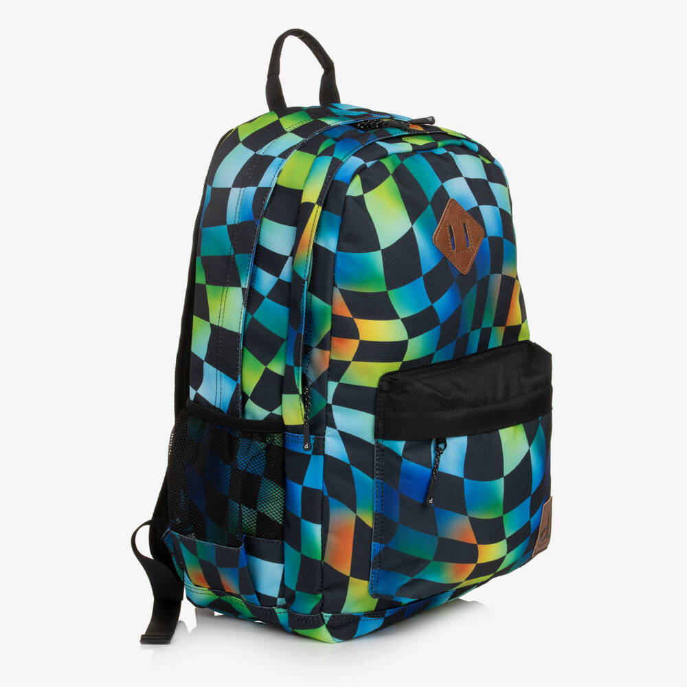 Deux par Deux-Boys Multicolour Check Print Backpack (46cm) | Childrensalon