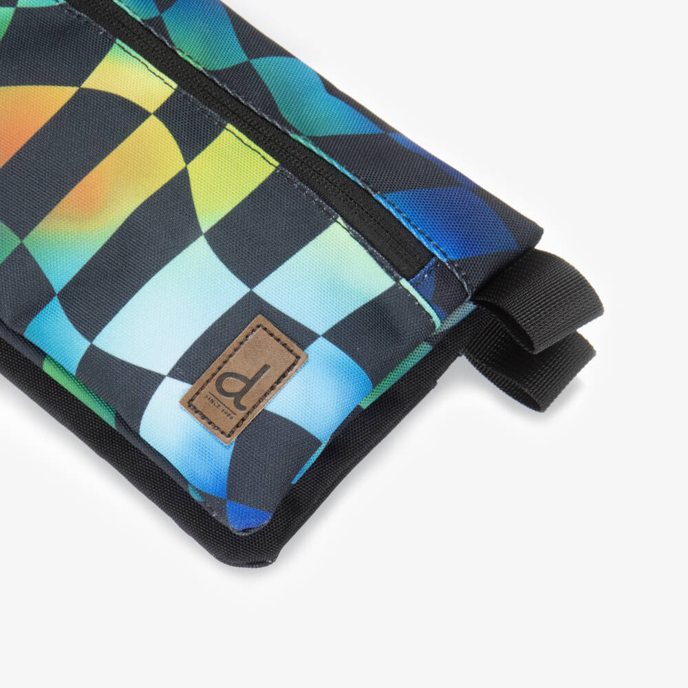 Deux par Deux-Boys Multicolour Check Print Pencil Case (23cm) | Childrensalon
