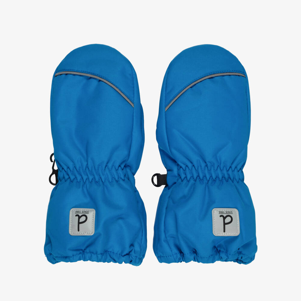 Deux par Deux-Boys Technical Blue Ski Mittens | Childrensalon