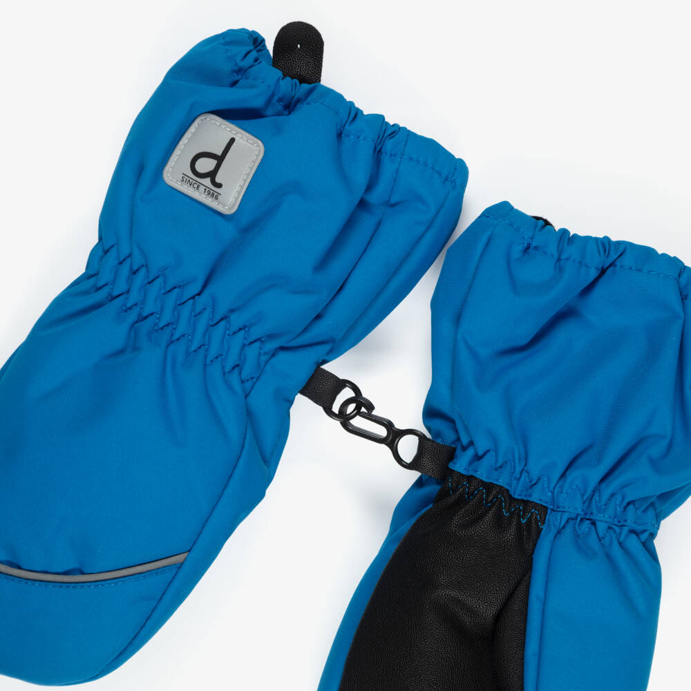 Deux par Deux-Boys Technical Blue Ski Mittens | Childrensalon