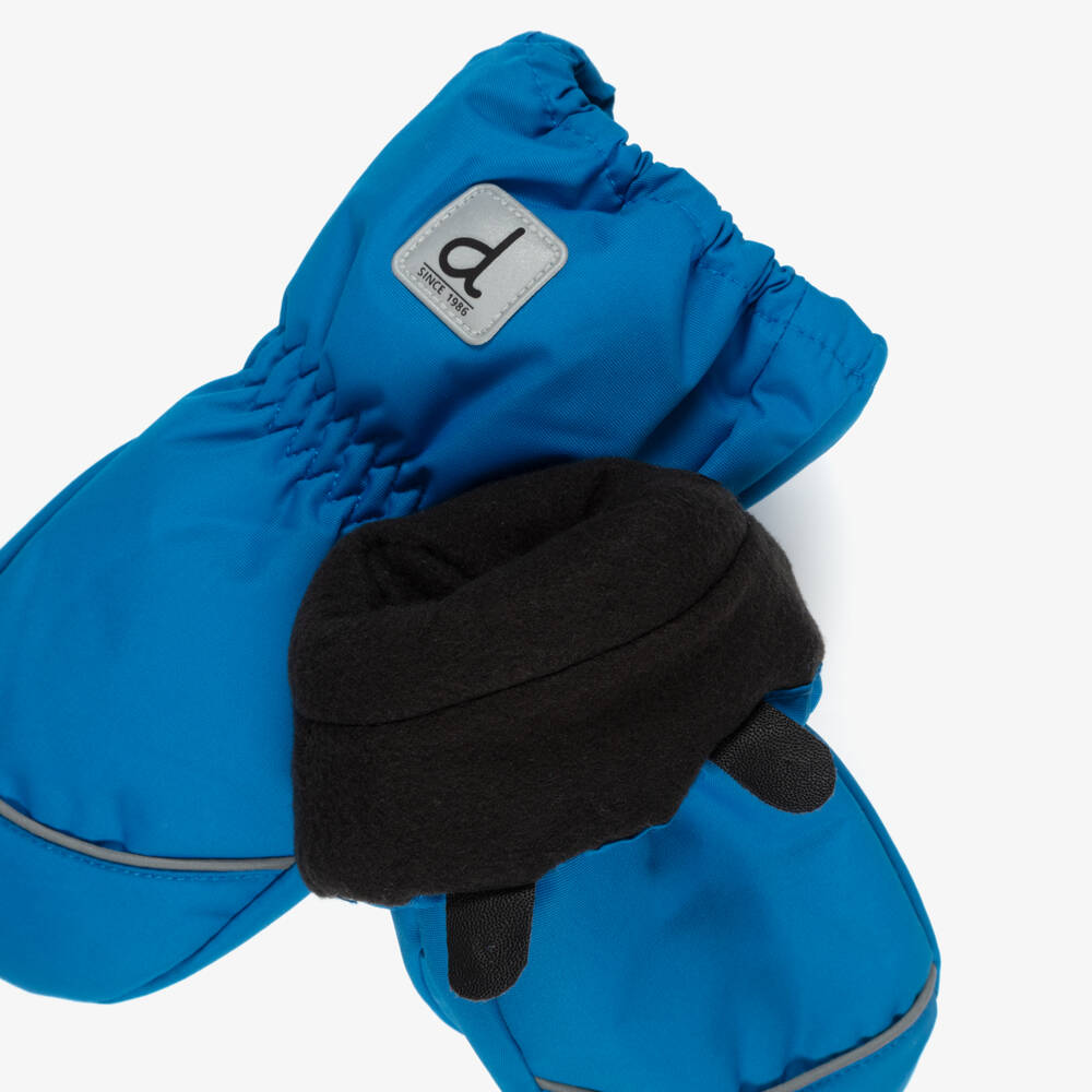 Deux par Deux-Boys Technical Blue Ski Mittens | Childrensalon