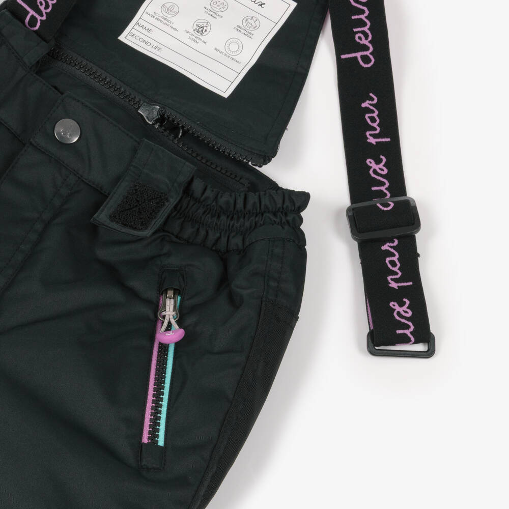 Deux par Deux-Girls Black & Blue Abstract Heart Print Snowsuit | Childrensalon