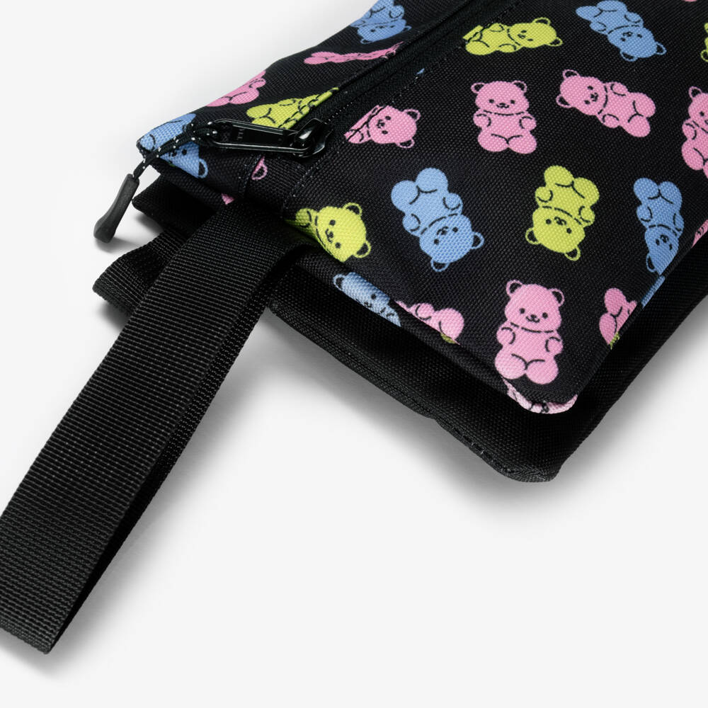 Deux par Deux-Girls Black Gummy Bear Print Pencil Case (23cm) | Childrensalon