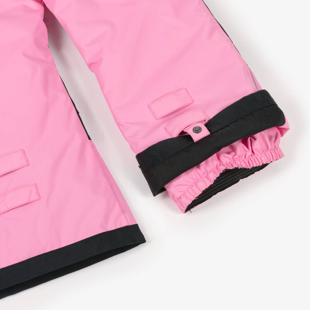 Deux par Deux-Girls Black & Pink Smiling Faces Snowsuit | Childrensalon