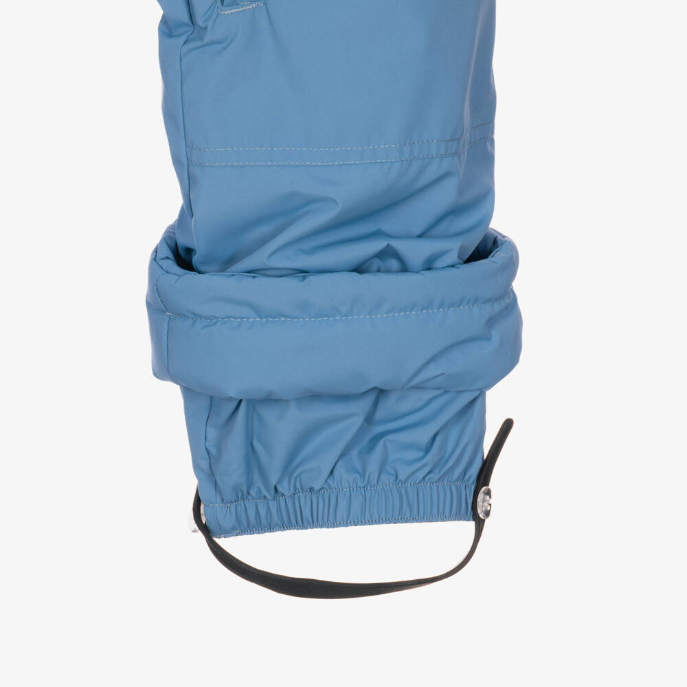 Deux par Deux-Girls Ivory & Blue Floral Print Technical Snowsuit | Childrensalon
