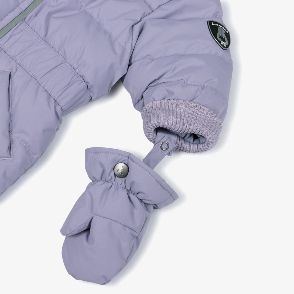 Deux par Deux-أفرول ثلج مقاوم للماء بغطاء رأس لون أرجواني للبنات | Childrensalon