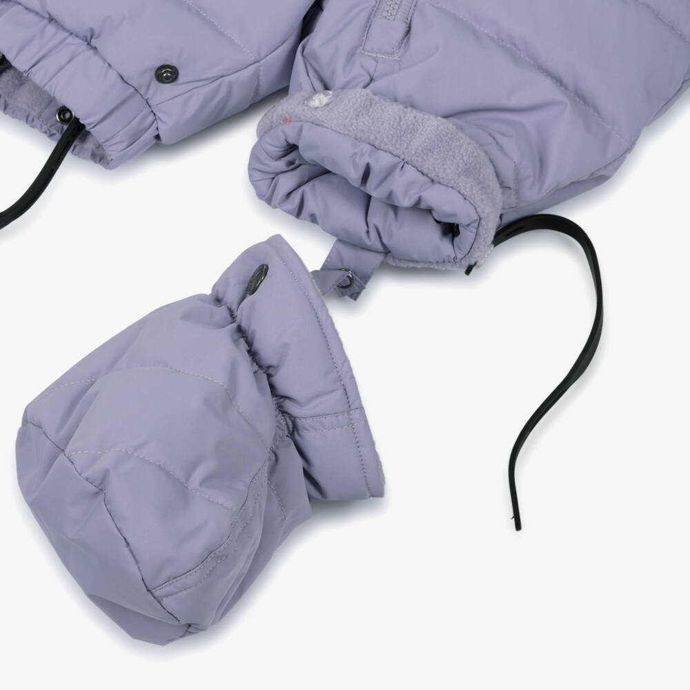 Deux par Deux-أفرول ثلج مقاوم للماء بغطاء رأس لون أرجواني للبنات | Childrensalon