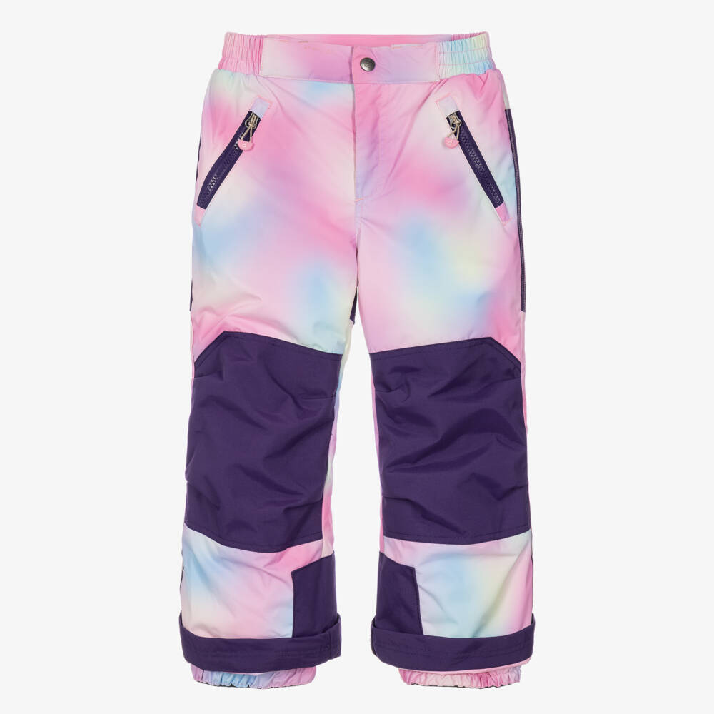 Deux par Deux-Girls Purple Technical Snowsuit with Pastel Unicorn Prints | Childrensalon