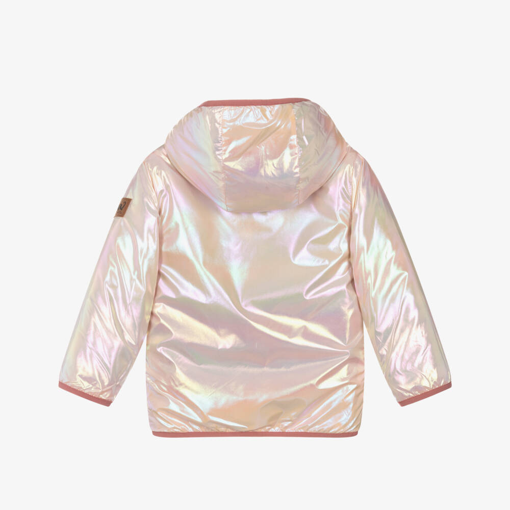 Deux par Deux-Girls Reversible Pink Zip-Up Jacket | Childrensalon