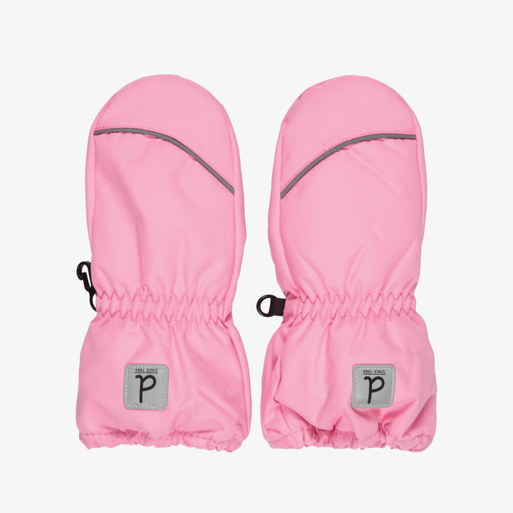 Deux par Deux-Girls Technical Pink Ski Mittens | Childrensalon