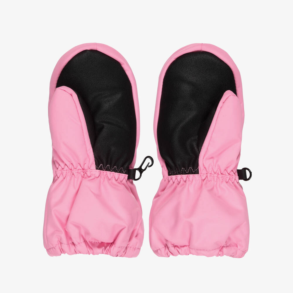 Deux par Deux-Girls Technical Pink Ski Mittens | Childrensalon