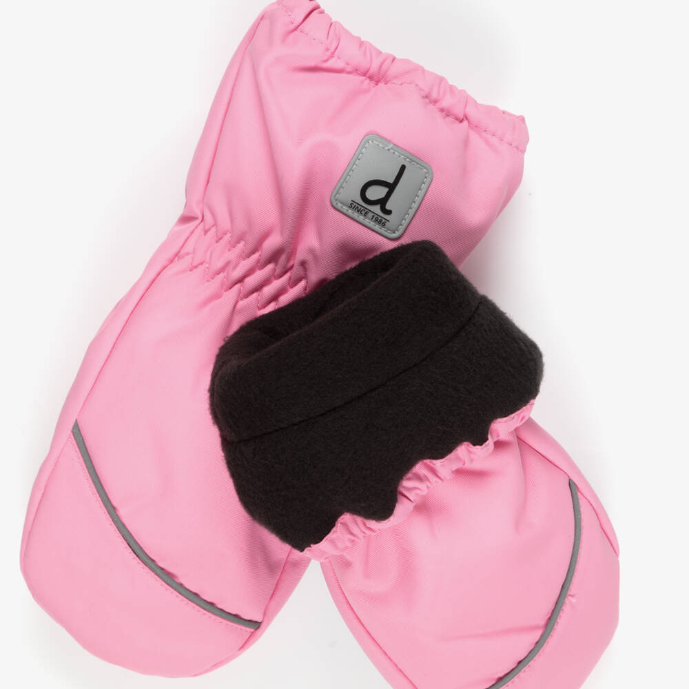 Deux par Deux-Girls Technical Pink Ski Mittens | Childrensalon