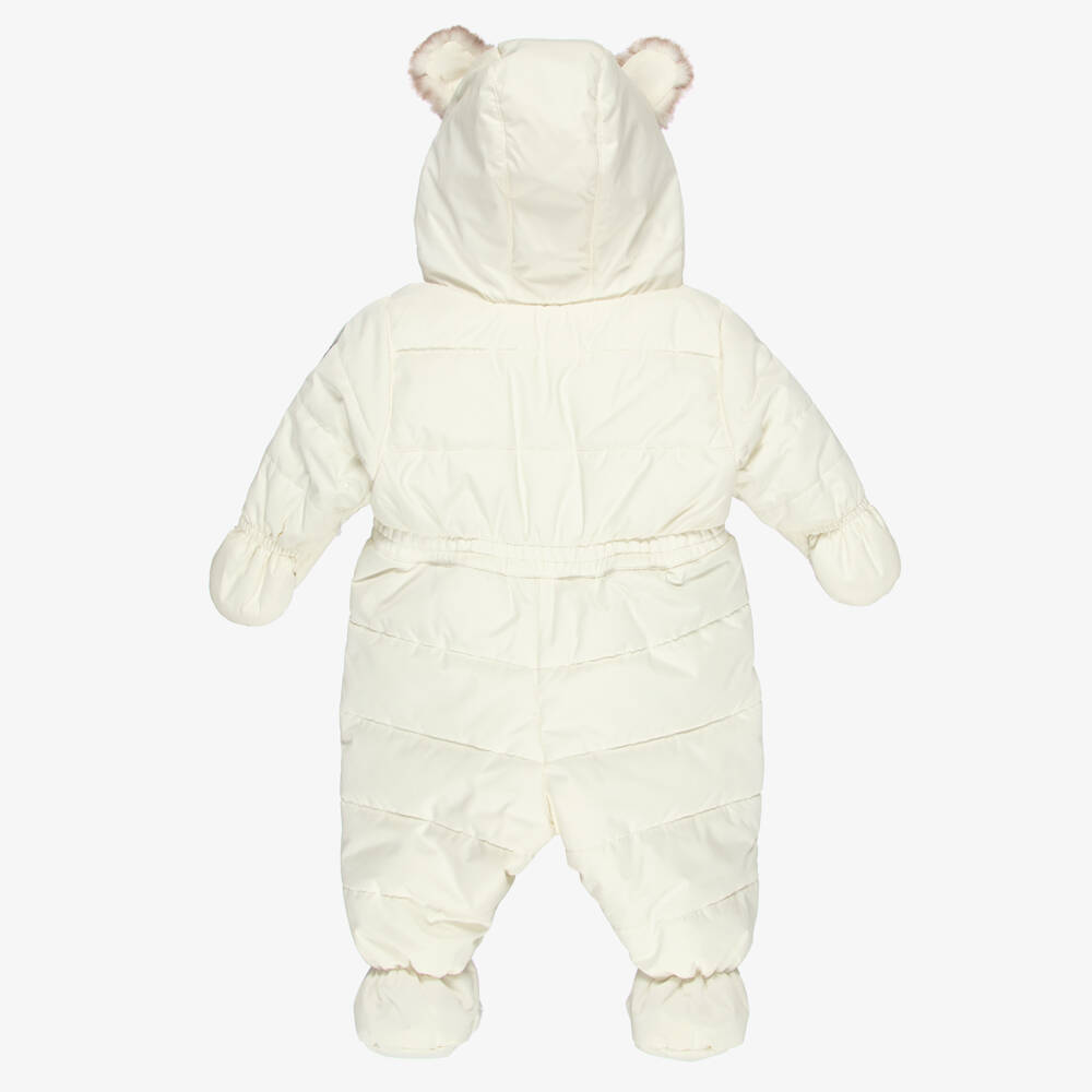 Deux par Deux-Ivory Technical Baby Snowsuit | Childrensalon