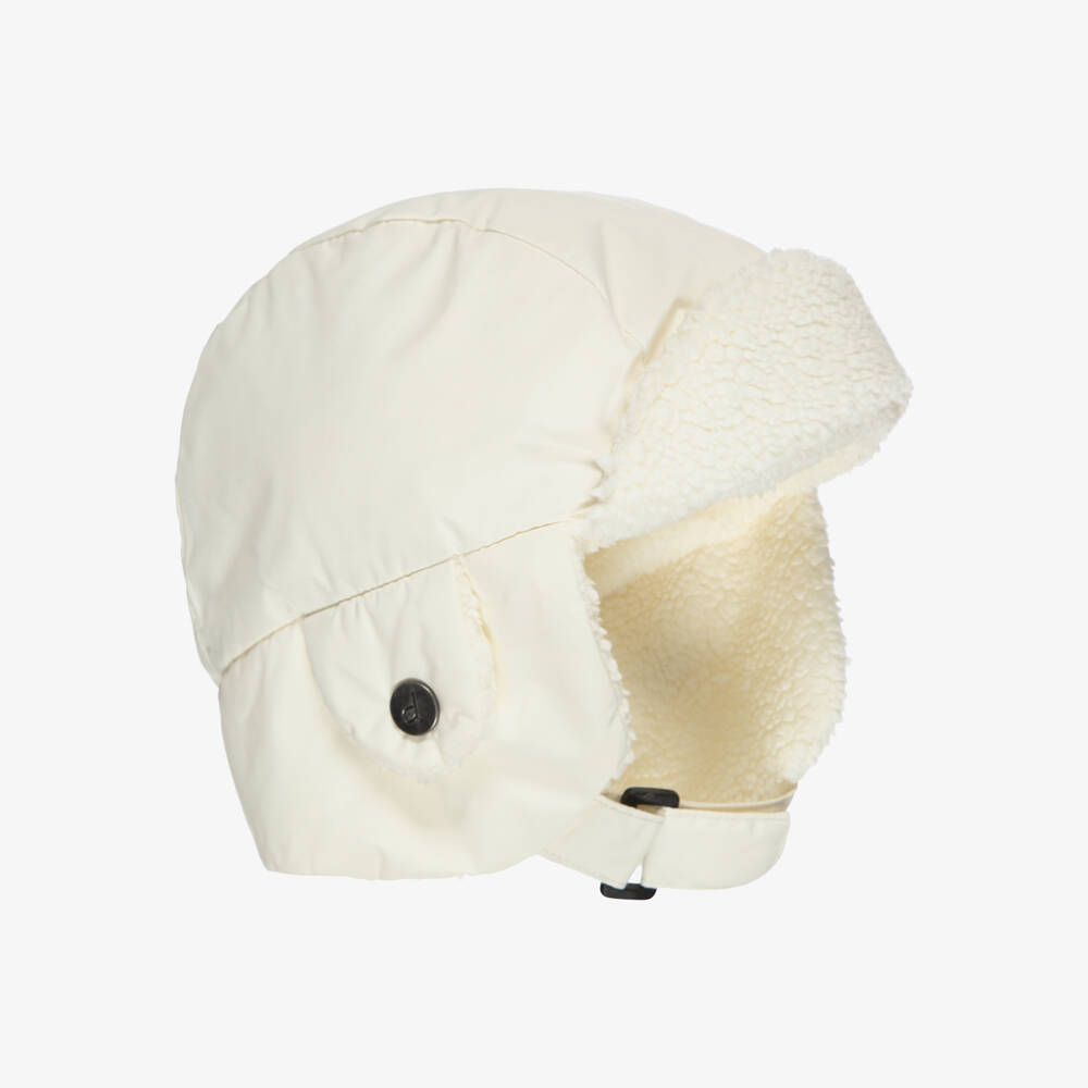 Deux par Deux-Ivory Water-Repellent Trapper Hat | Childrensalon
