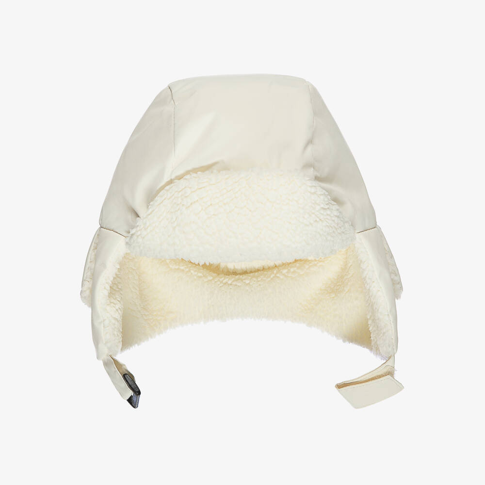 Deux par Deux-Ivory Water-Repellent Trapper Hat | Childrensalon