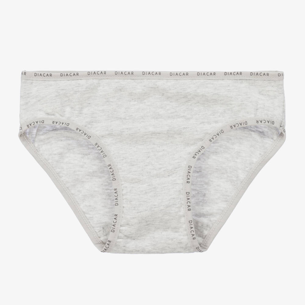 Diacar Inima Diacar - Girls Black & White Cotton Knickers (3 Pack) | Childrensalon