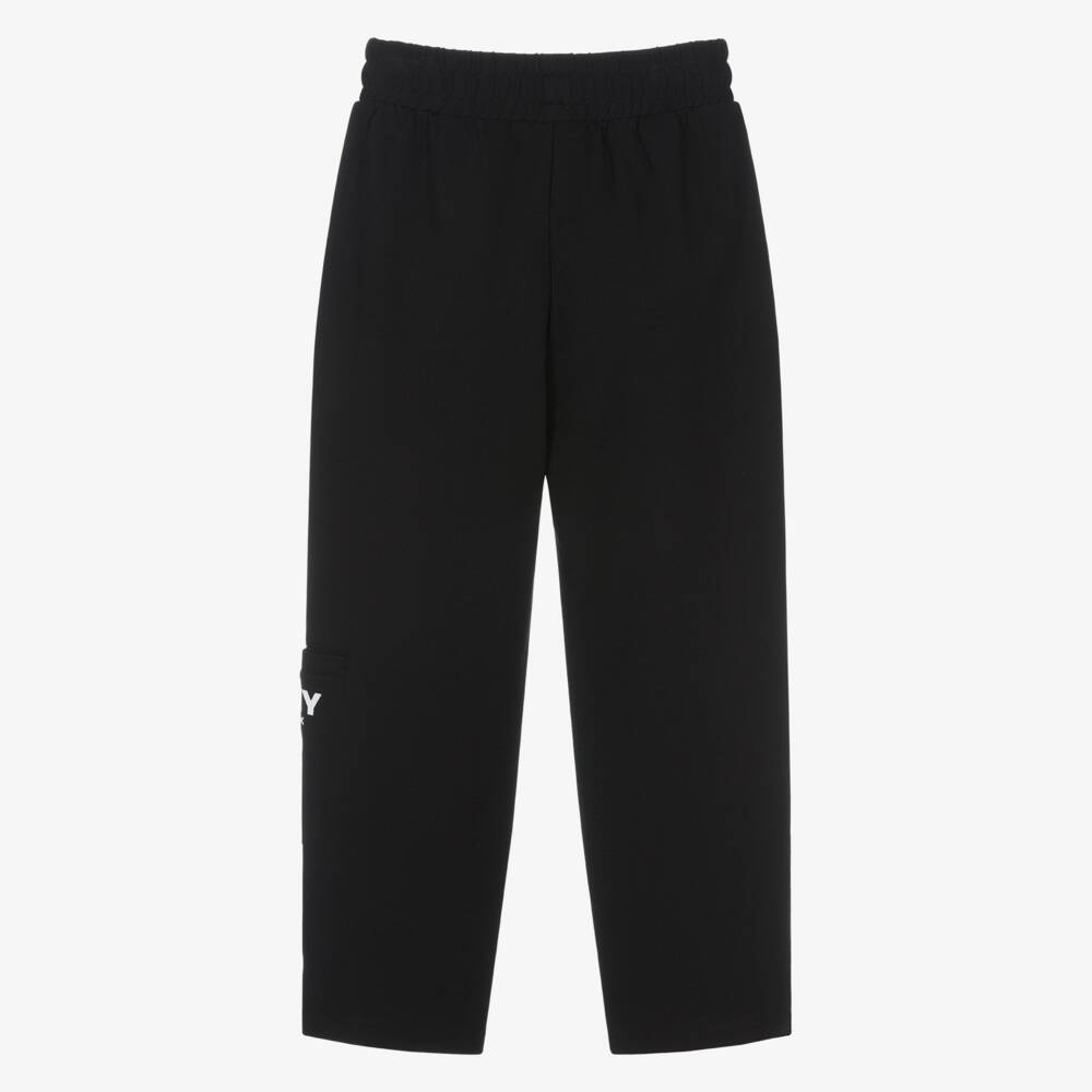 DKNY-Black Milano Jersey Drawstring Joggers | Childrensalon