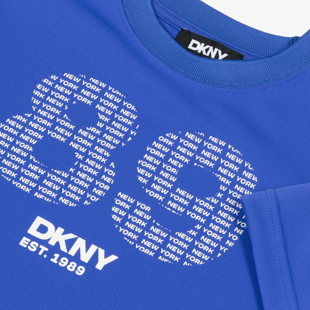 DKNY-Blue 89 Logo Jersey T-Shirt | Childrensalon