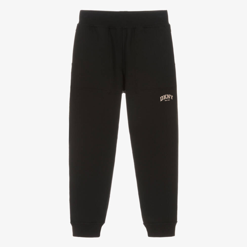 DKNY-Boys Beige & Black Reversible Joggers | Childrensalon