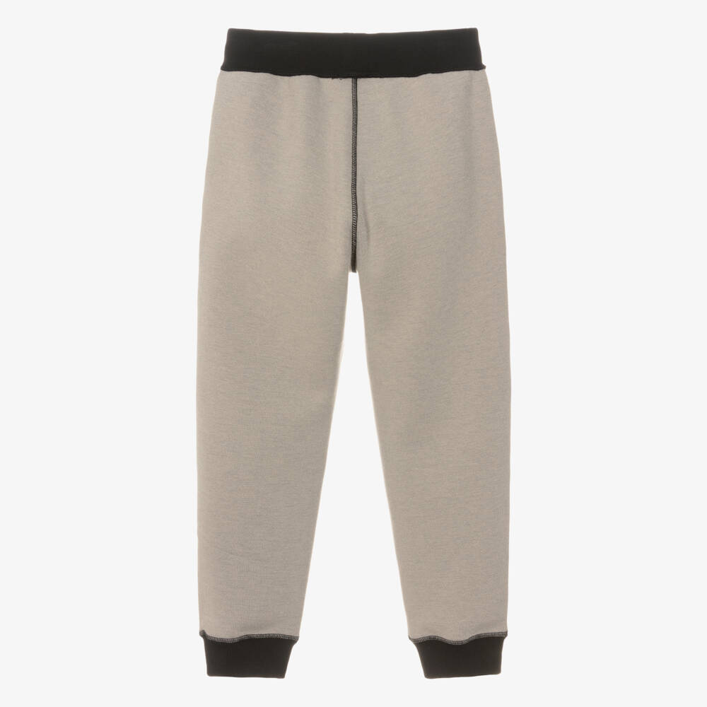 DKNY-Boys Beige & Black Reversible Joggers | Childrensalon