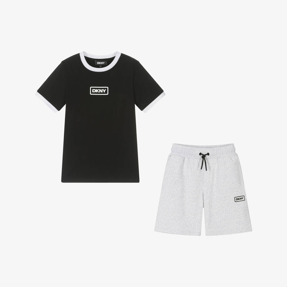 DKNY Boys' 2-Piece Outfit Set - Button Down Shirt & Canvas Pants For Toddlers (2T-7)
