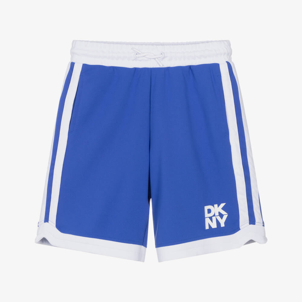 DKNY-Boys Bright Blue Oversized Sporty Shorts | Childrensalon