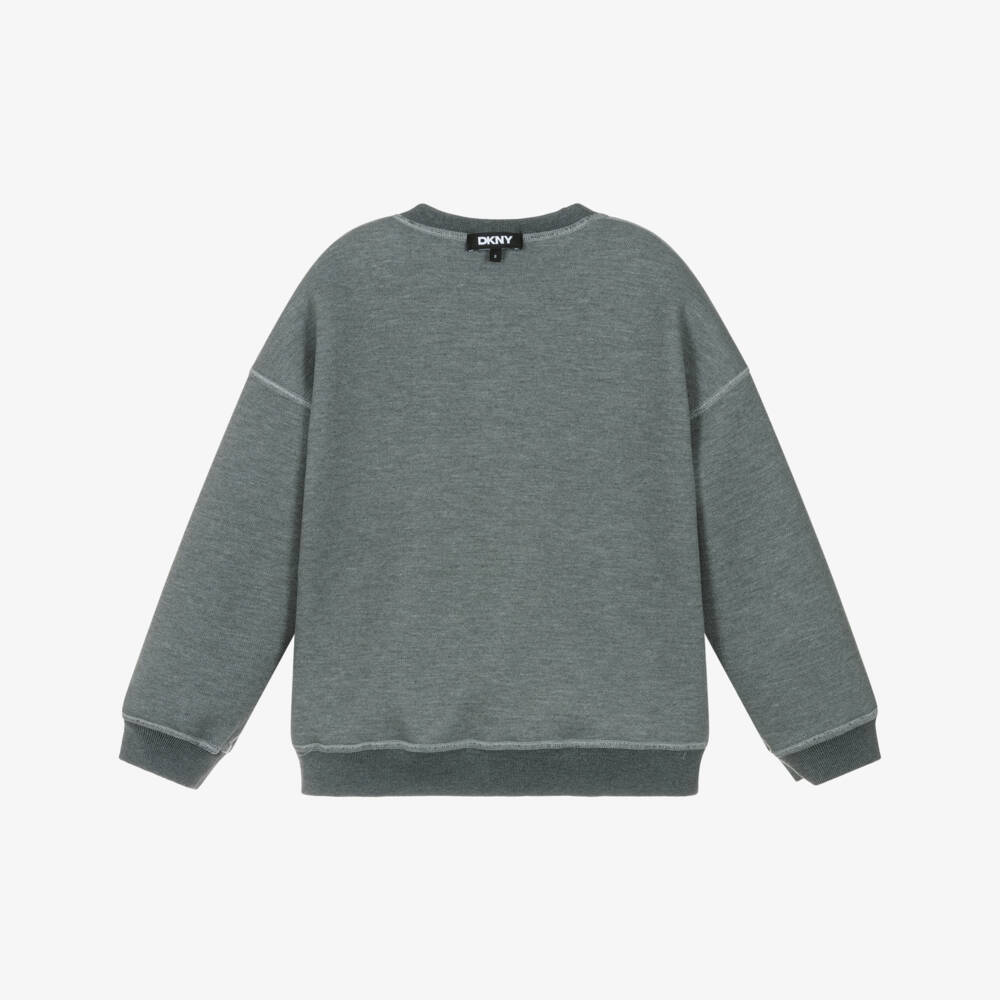DKNY-سويتشيرت بوجهين لون رمادي للأولاد | Childrensalon