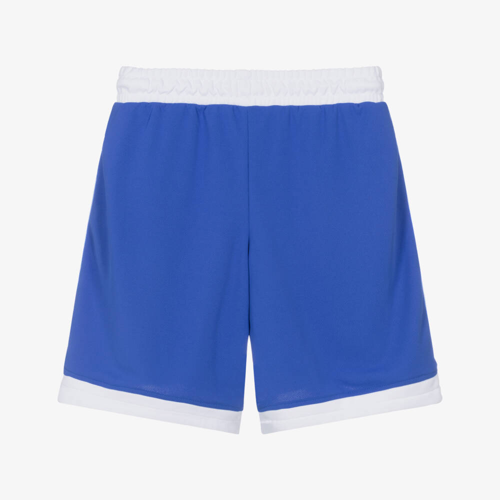 DKNY-Bright Blue Sporty Shorts with White Trims & Logo Print | Childrensalon
