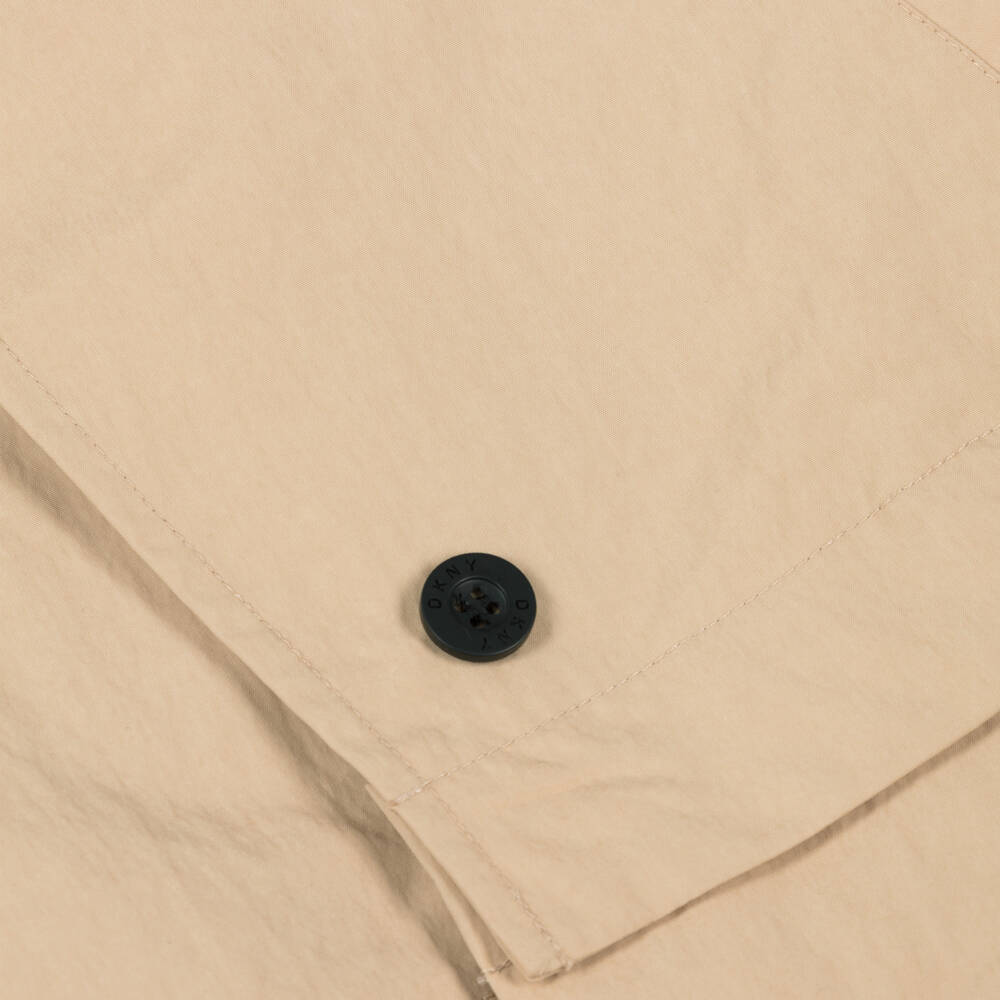 DKNY-Girls Beige Cotton 2 In 1 Trench Coat | Childrensalon