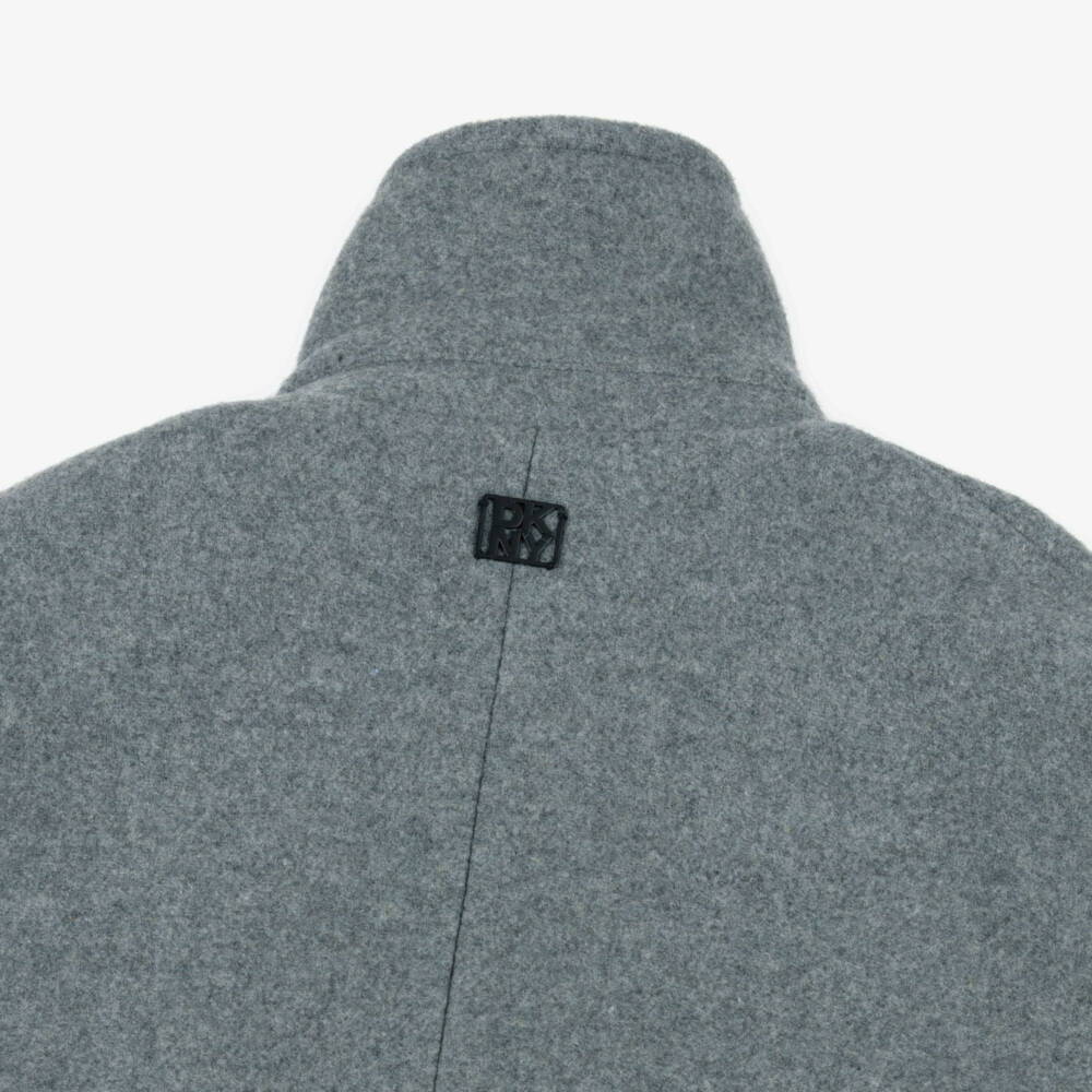 DKNY-معطف مزدوج الأزرار لون رمادي للبنات | Childrensalon