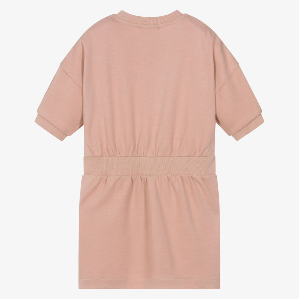 DKNY-فستان مزيج قطن جيرسي لون زهري | Childrensalon