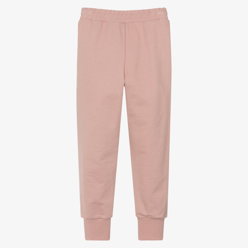 DKNY-بنطلون رياضي بسحاب قطن جيرسي لون زهري للبنات  | Childrensalon