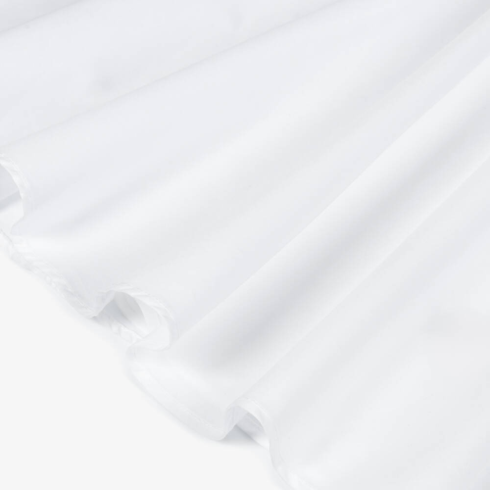 DKNY-Girls White Jersey & Cotton Poplin Midi Dress | Childrensalon