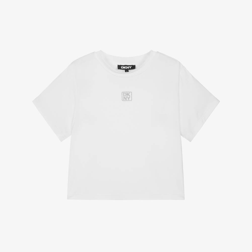 DKNY-تيشيرت لون أبيض للبنات  | Childrensalon