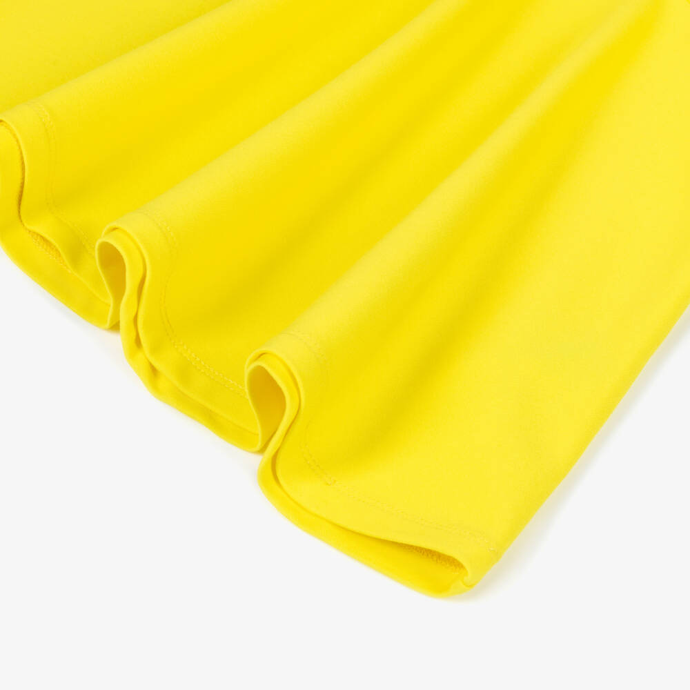 DKNY-Girls Yellow Cotton Jersey Dress with Stacked Logo | Childrensalon