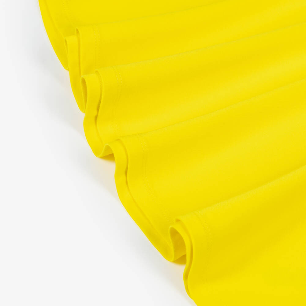 DKNY-Girls Yellow Jersey Dress with Stacked Logo | Childrensalon